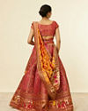 Mohey Women Rani Pink Bel Buti Patterned Benarasi Lehenga