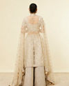 Mohey Women Beige Rhinestone Embellished Lehenga