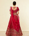 Rani Pink Floral Patterned Embroidered Lehenga image number 4