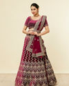 Wine Stone Work Lehenga image number 0