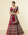 Wine Stone Work Lehenga image number 2