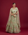Pista Green Party Lehenga