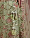 Mohey Women Pista Green Party Lehenga