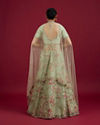 Mohey Women Pista Green Party Lehenga