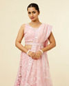 Mohey Women Light Pink Sitara Embroidered Lehenga