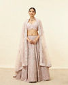 Lilac Purple Stone Work Lehenga
