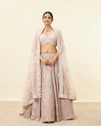 Mohey Women Lilac Purple Stone Work Lehenga