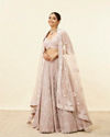 Mohey Women Lilac Purple Stone Work Lehenga
