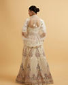 Mohey Women Beige Cream Sitara Embroidered Bridal Lehenga