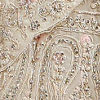 Cream White Paisley and Bel Buti Patterned Lehenga