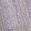Ethereal Lilac Net Crop Top Bridal Lehenga with All Over Mirror Work