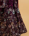 Mohey Women Wine Floral Embroidered Sequinned Lehenga
