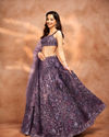 alt message - Mohey Women Exquisite Embroidered Net Lehenga image number 2