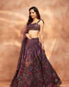 alt message - Mohey Women Exquisite Embroidered Net Lehenga image number 3