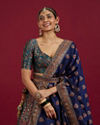 Mohey Women Rama Green Paisley Patterned Benarasi Lehenga with Buta Patterned