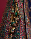 Mohey Women Rama Green Paisley Patterned Benarasi Lehenga with Buta Patterned