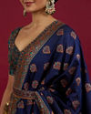 Mohey Women Rama Green Paisley Patterned Benarasi Lehenga with Buta Patterned