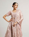 Mohey Women Blush Pink Bridal Lehenga with Imperial Motifs & Sequin Work & Potli Trims image number 1