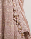 Mohey Women Blush Pink Bridal Lehenga with Imperial Motifs & Sequin Work & Potli Trims image number 4