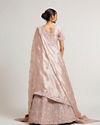 Mohey Women Blush Pink Bridal Lehenga with Imperial Motifs & Sequin Work & Potli Trims image number 5