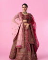 Velvety Maroon Bridal Lehenga