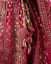 Mohey Women Velvety Maroon Bridal Lehenga