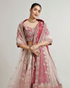 Mohey Women Dusty Pink Bridal Lehenga image number 1