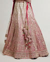 Mohey Women Dusty Pink Lehenga with Sequin And Patra Work