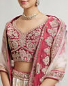 Mohey Women Dusty Pink Lehenga with Sequin And Patra Work
