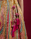 Mohey Women Radiant Yellow Silk Lehenga Set with Dupatta