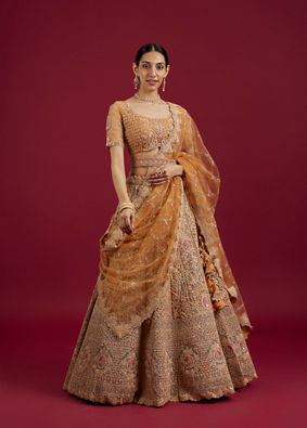 Mohey Women Mustard Yellow Radiance Lehenga image number 0