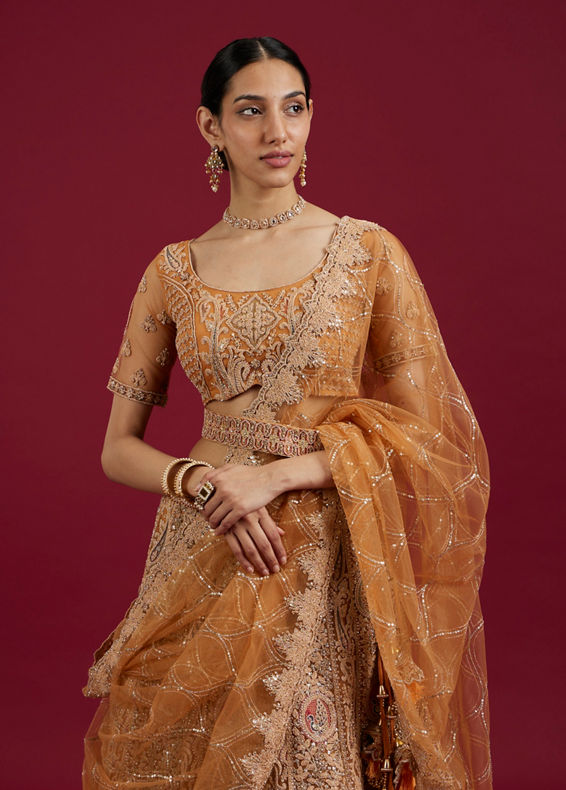 Mohey Women Mustard Yellow Radiance Lehenga