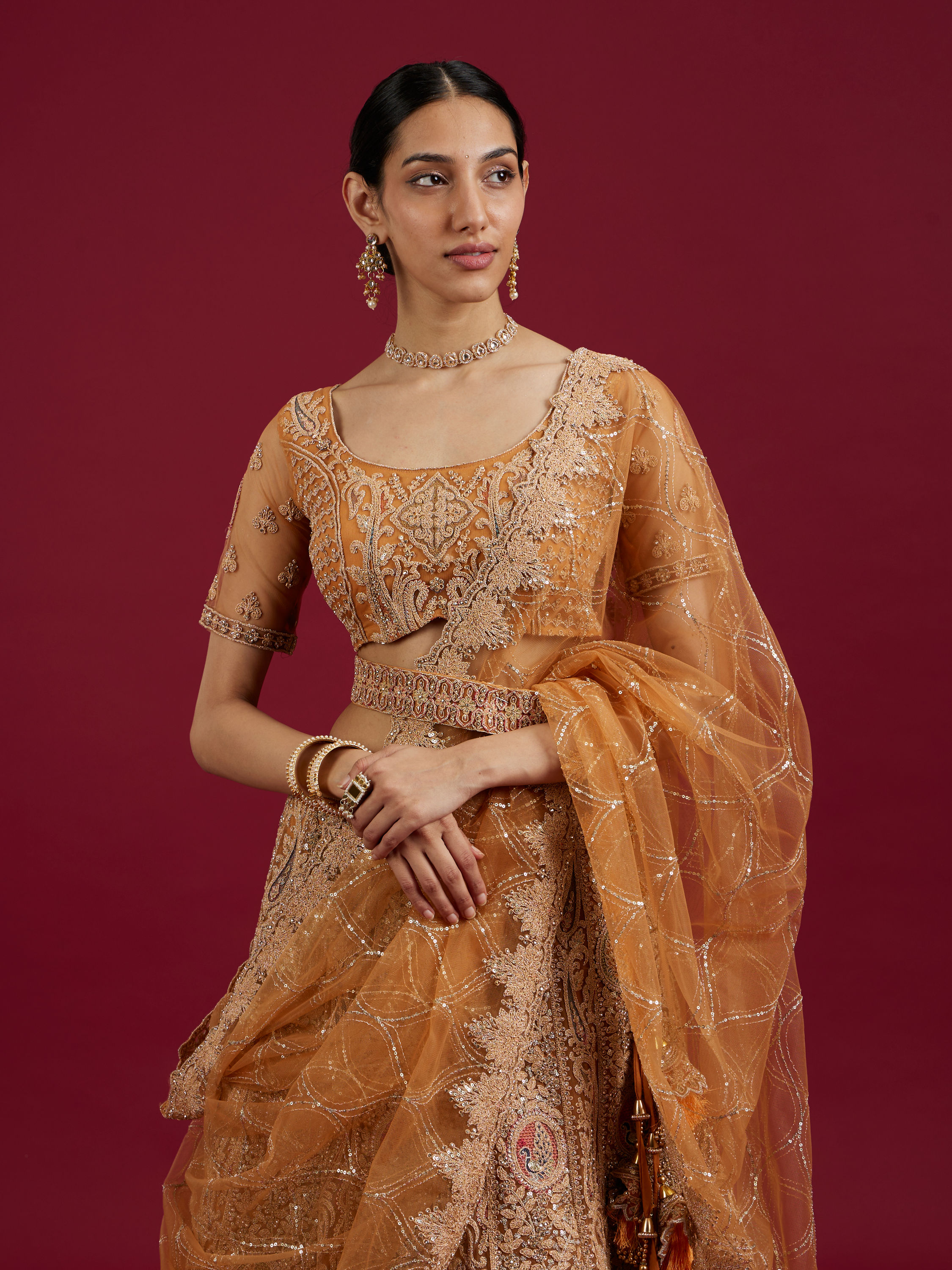 Mohey Women Mustard Yellow Radiance Lehenga