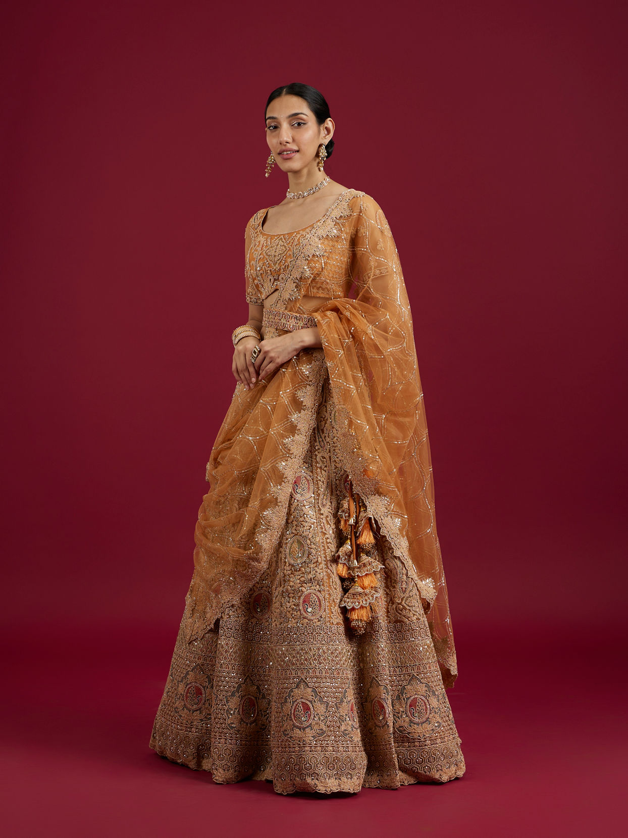 Mohey Women Mustard Yellow Radiance Lehenga image number 2