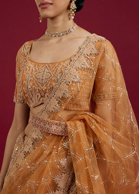 Mohey Women Mustard Yellow Radiance Lehenga image number 3