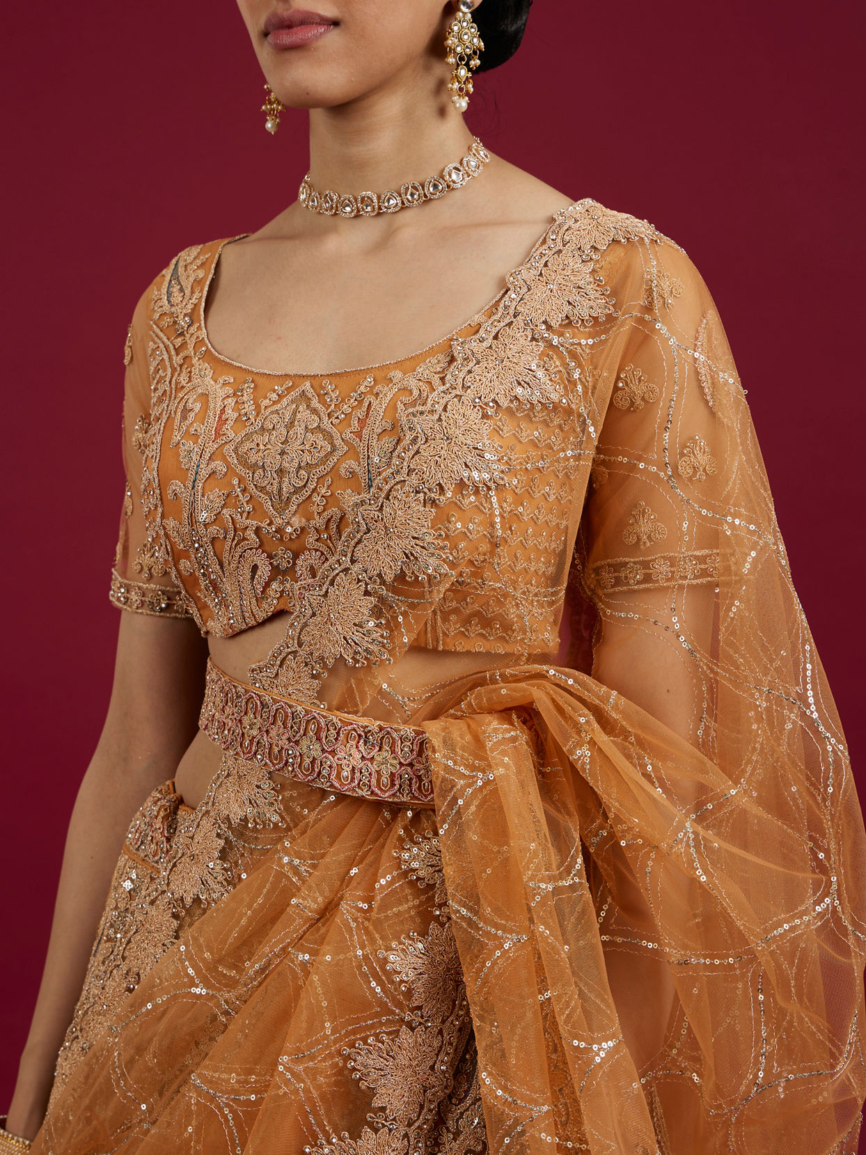 Mohey Women Mustard Yellow Radiance Lehenga image number 3