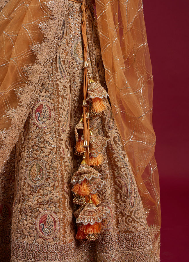 Mohey Women Mustard Yellow Radiance Lehenga image number 4