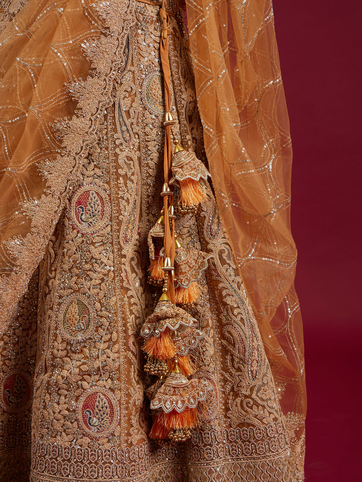 Mohey Women Mustard Yellow Radiance Lehenga image number 4