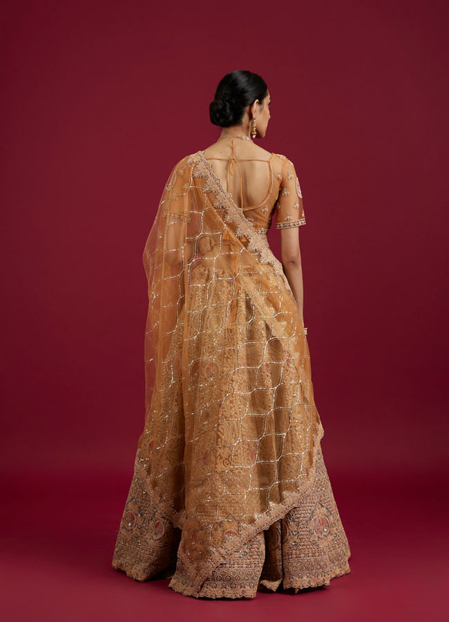 Mohey Women Mustard Yellow Radiance Lehenga image number 5