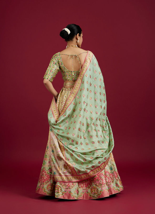 Mohey Women Creamy Elegance Lehenga