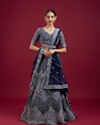 Mohey Women Indigo Blues Regalia Lehenga