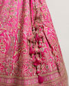 Mohey Women Rani Pink Lehenga with Botanical Patterns