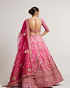 Mohey Women Rani Pink Lehenga with Botanical Patterns