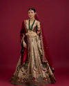Mohey Women Radiant Cream Splendor Lehenga