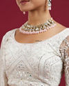 Mohey Women Cream Ensemble Elegance Lehenga