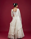 Mohey Women Cream Ensemble Elegance Lehenga