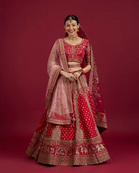 Mohey Women Radiant Rani Pink Lehenga Ensemble