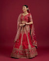 Mohey Women Radiant Rani Pink Lehenga Ensemble