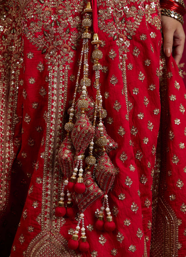 Mohey Women Radiant Rani Pink Lehenga Ensemble