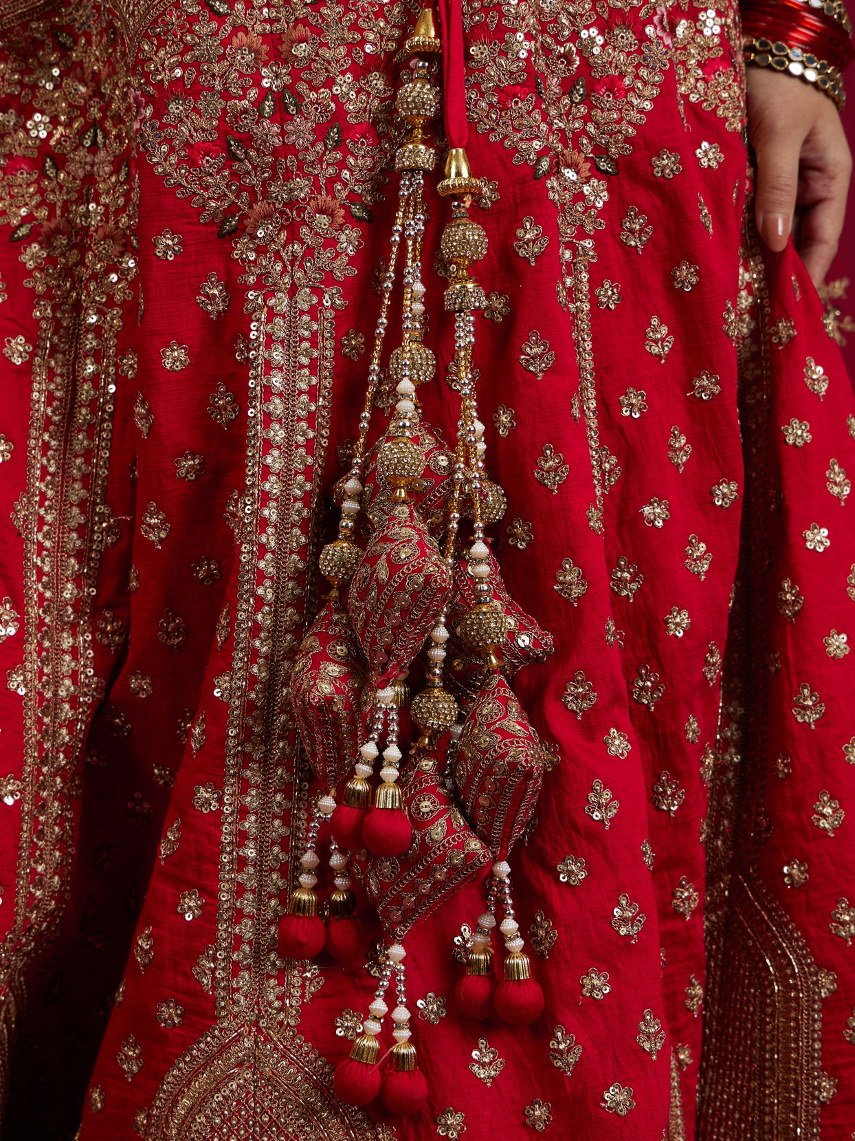 Mohey Women Radiant Rani Pink Lehenga Ensemble